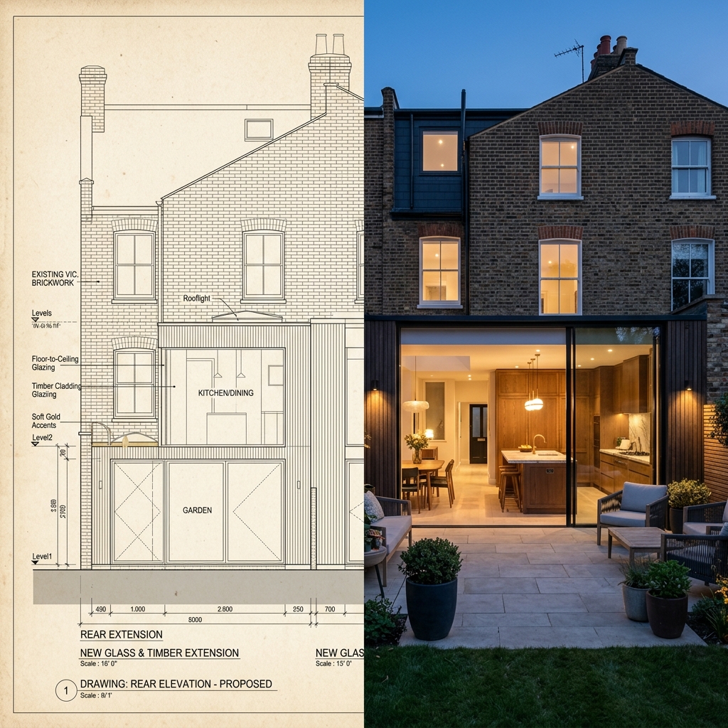 Luxury planning drawings in battersea