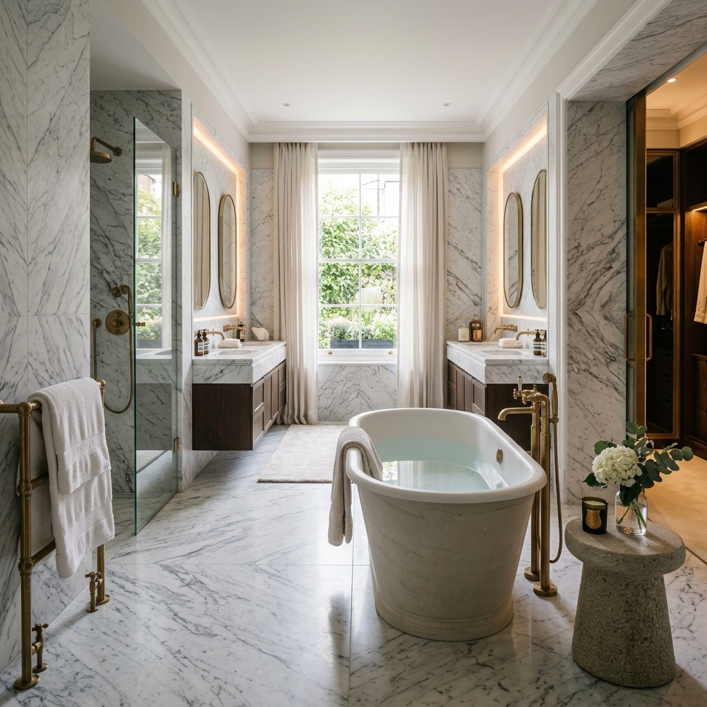 Luxury bathroom renovation in chelsea