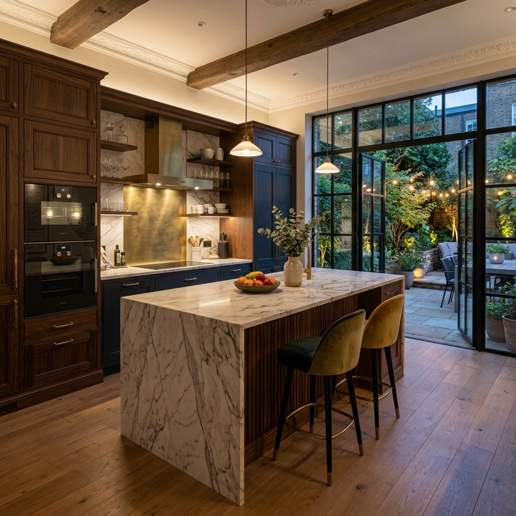 Luxury island kitchen in chelsea