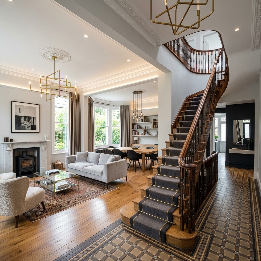 Luxury listed building renovation in clapham