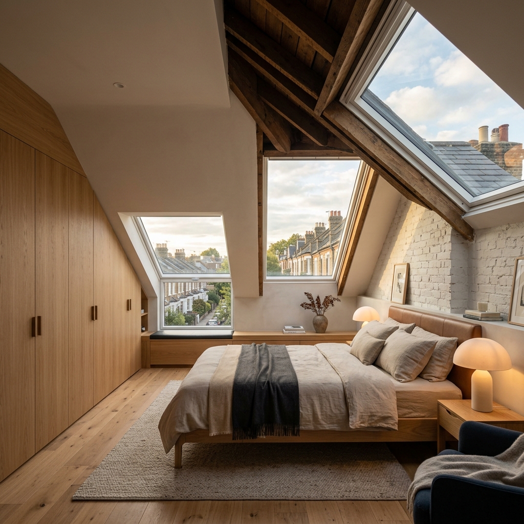 Luxury velux loft conversion in fulham