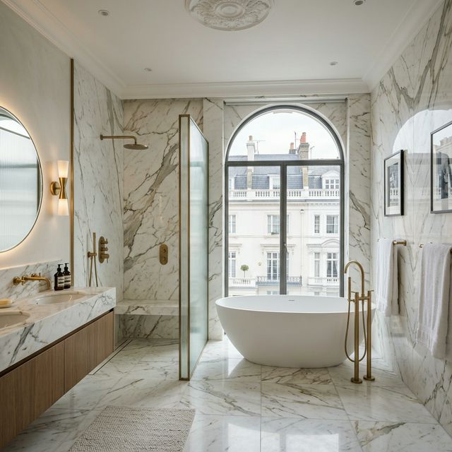Luxury bathroom renovation in soho